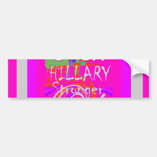 Autocollant De Voiture Create Your Own Stunning Hillary Stronger (Devant)