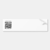 Autocollant De Voiture Créez votre propre code QR | Noir et blanc (Devant)
