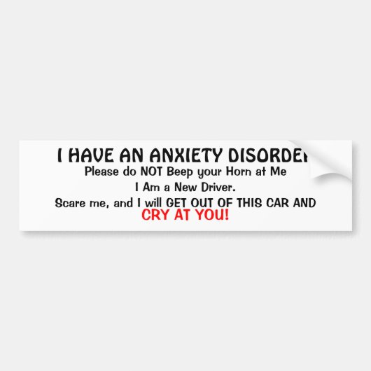 AUTOCOLLANT DE VOITURE CRI À VOUS (Devant)