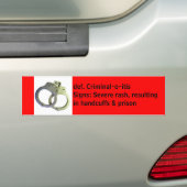 Autocollant De Voiture Criminel-o-itis (En voiture)