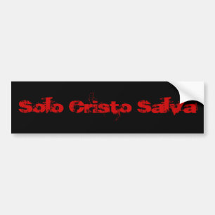 Autocollant De Voiture Cristo solo Salva (Rojo/nègre)