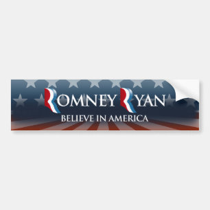 Autocollant De Voiture CROIRE EN L'AMÉRIQUE AVEC ROMNEY RYAN -.png