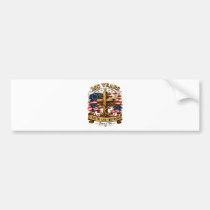 Autocollant De Voiture Croix patriotique Foi et Liberté 250 Ans
