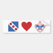 Autocollant De Voiture Crozet Aime Scouts Sticker Bumper (Devant)