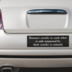 Autocollant De Voiture Cruauté des droits des animaux végétaliens