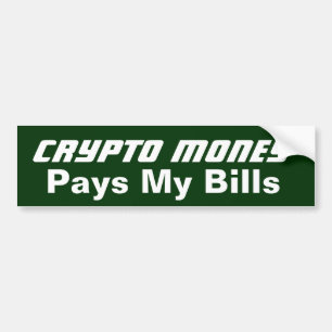 Autocollant De Voiture Crypto argent paie mes factures