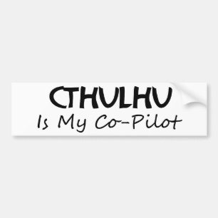 Autocollant De Voiture Cthulhu est mon co-pilote