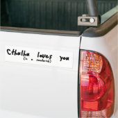 Autocollant De Voiture Cthulhu vous aime (Sur camion)