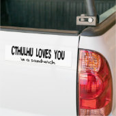 Autocollant De Voiture Cthulhu vous aime (Sur camion)