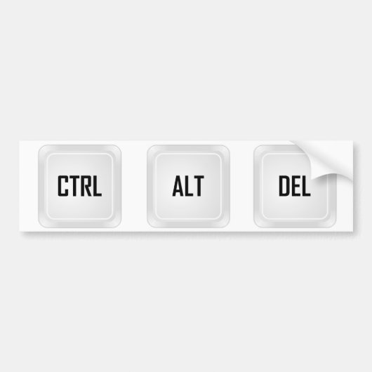 Autocollant De Voiture CTRL alt Del (Devant)