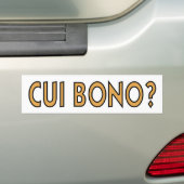 Autocollant De Voiture Cui Bono (En voiture)
