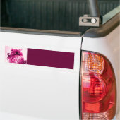 Autocollant De Voiture CUISINE AVEC ROSES, Rose Fuchsia Blanc (Sur camion)