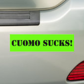 Autocollant De Voiture Cuomo suce - le vert de bases (En voiture)