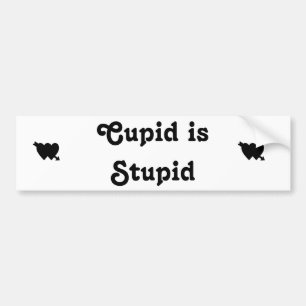 Autocollant De Voiture Cupid est stupide 2