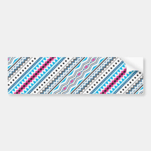 Autocollant De Voiture Cute blue pink tribal girl patterns design