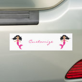 Autocollant De Voiture Cute Mermaid à queue rose Thunder_Cove (En voiture)