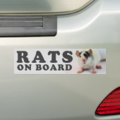 Autocollant De Voiture (Cute) Rats on board (En voiture)
