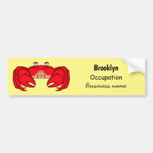 Autocollant De Voiture Cute red crab cartoon