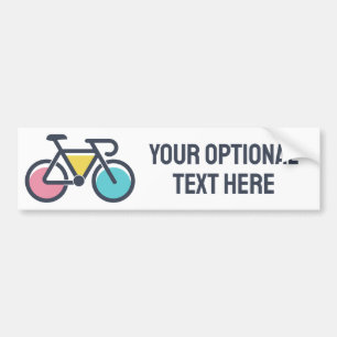 Autocollant De Voiture Cyclisme de texte personnalisé
