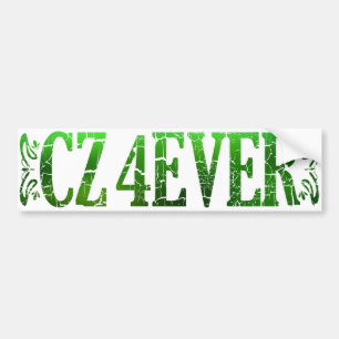 Autocollant De Voiture CZ 4 EVER in Textured Green