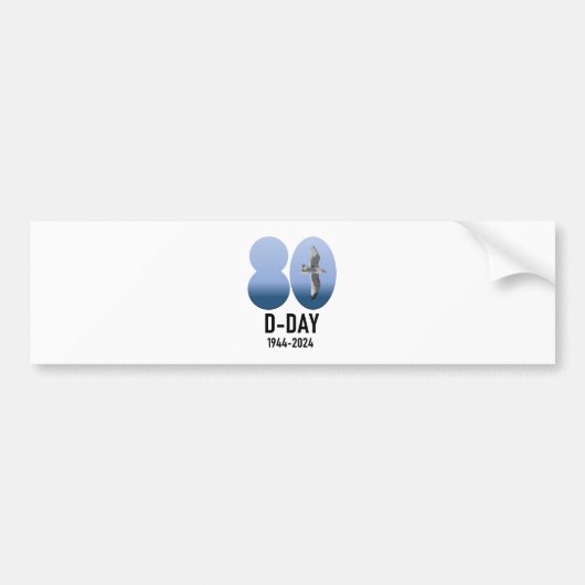 Autocollant De Voiture D-Day 80 - 1944-2024 (Devant)
