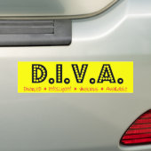 Autocollant De Voiture D.I.V.A. Femme Divorcée (En voiture)