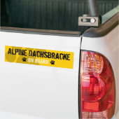 Autocollant De Voiture Dachsbracke alpin à bord (Sur camion)