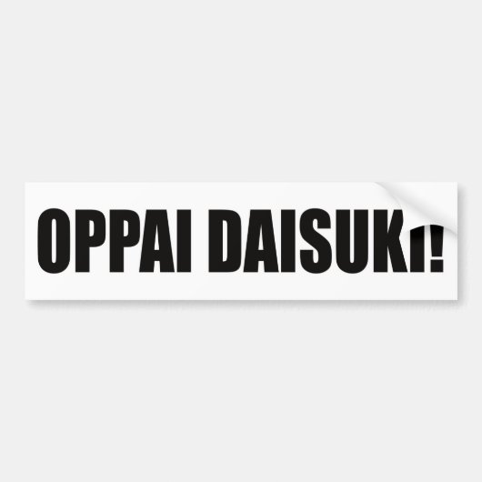 Autocollant De Voiture Daisuki d'Oppai ! (Devant)
