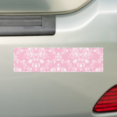 Autocollant De Voiture Damas rose et blanc (En voiture)