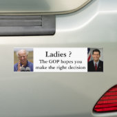 Autocollant De Voiture Dames ? Ryan ou Biden (En voiture)