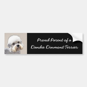 Autocollant De Voiture Dandie Dinmont Terrier Peinture Chien Art original