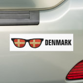 Autocollant De Voiture Danish Shades custom text & color bumpersticker (En voiture)