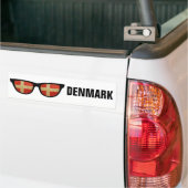 Autocollant De Voiture Danish Shades custom text & color bumpersticker (Sur camion)