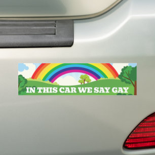 Autocollant De Voiture Dans Cette Voiture, Nous Disons Gay pride Mois Mig