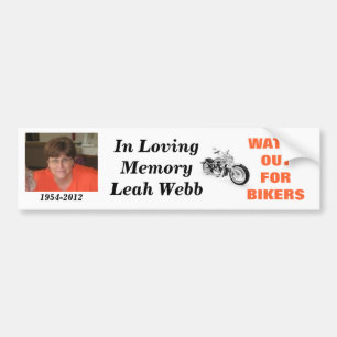 Autocollant De Voiture Dans la mémoire de Leah Webb