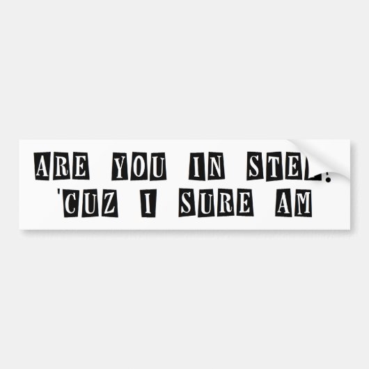 Autocollant De Voiture Dans l'adhésif pour pare-chocs d'étape (Devant)