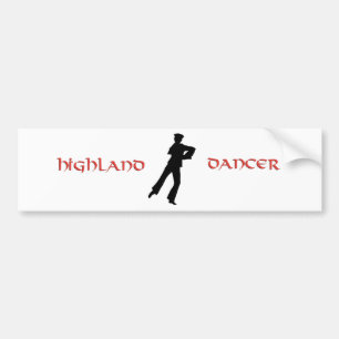 Autocollant De Voiture Danseur highlandais de la cornemuse des marins