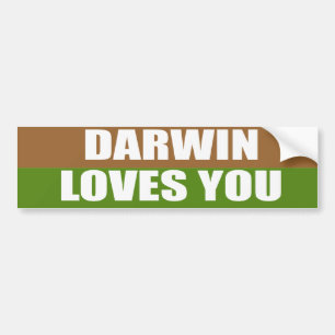 Autocollant De Voiture Darwin vous aime