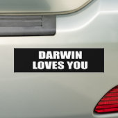 Autocollant De Voiture Darwin vous aime (En voiture)