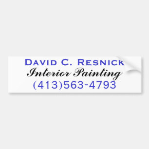 Autocollant De Voiture David C. Resnick, peinture intérieure