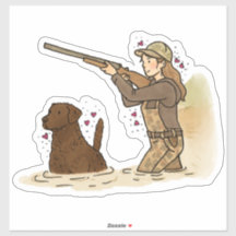 Autocollant de voiture de chasse au Retriever de l
