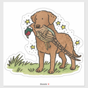 Autocollant de voiture de chasse au Retriever de l