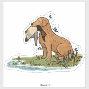 Autocollant de voiture de chasse au Retriever de l