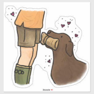 Autocollant de voiture de chasse Retriever Labrado