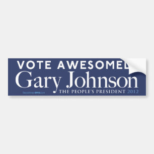 Autocollant De Voiture De Gary Johnson de vote adhésif pour pare-chocs d