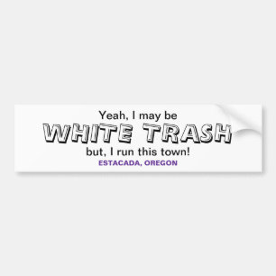 Autocollant De Voiture Déchets blancs