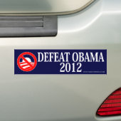 Autocollant De Voiture Défaite Obama 2012 (En voiture)