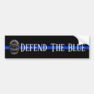 AUTOCOLLANT DE VOITURE DÉFENDRE LE BLEUE POLICE BUMPER STICKER