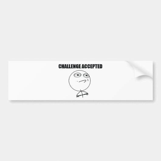 Autocollant De Voiture Défi admis (Devant)