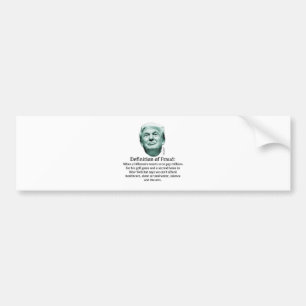 Autocollant De Voiture Définition de la fraude - TRUMP